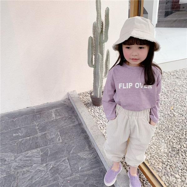 2020 autumn children's wear new girls' Korean printed T-shirt spring and autumn base shirt 20181