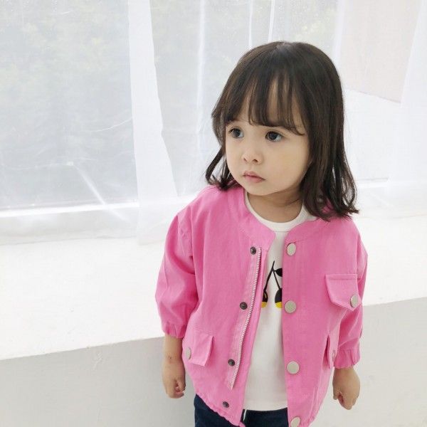 Girls' windbreaker jacket children's clothing spri...