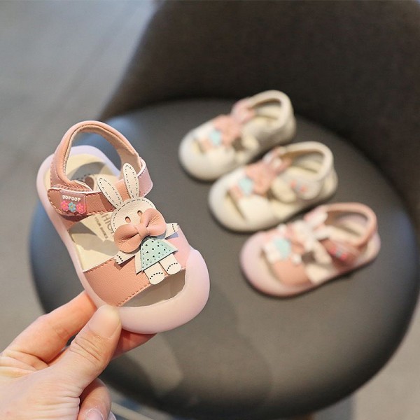 Girls' sandals 1-3-year-old summer soft soled walking shoes girls' baby princess shoes children's 0-2-year-old Baotou shoes