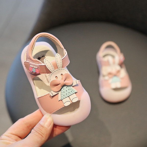Girls' sandals 1-3-year-old summer soft soled walking shoes girls' baby princess shoes children's 0-2-year-old Baotou shoes
