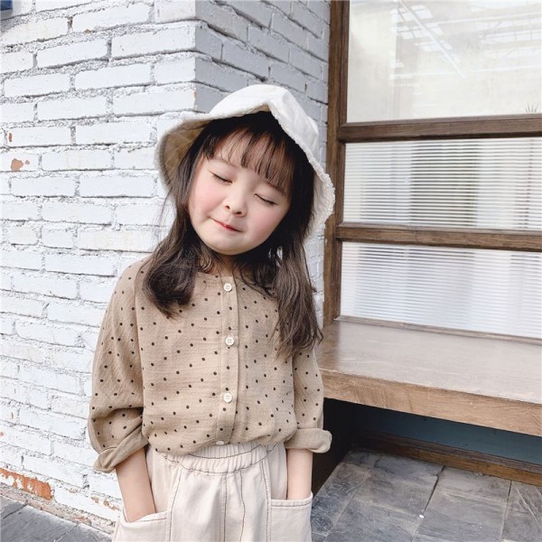 2020 autumn children's clothing autumn new products girls' spring clothing Korean shirt autumn winter bottom shirt 20177