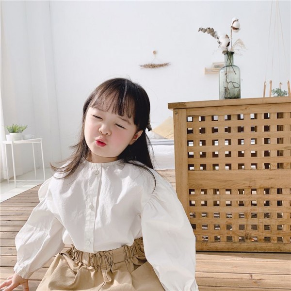 2020 autumn children's clothing new girls' Korean shirt spring and autumn shirt 20117