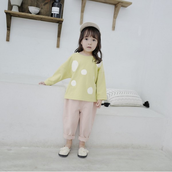 Autumn 2020 children's wear new girls' Korean wave point long sweater 19806