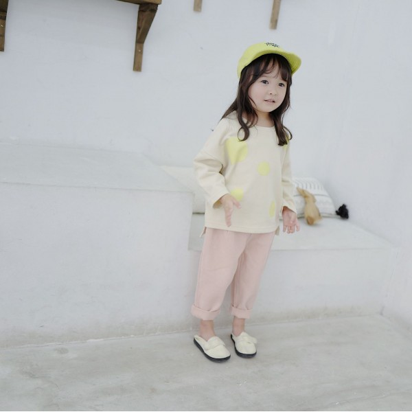 Autumn 2020 children's wear new girls' Korean wave point long sweater 19806