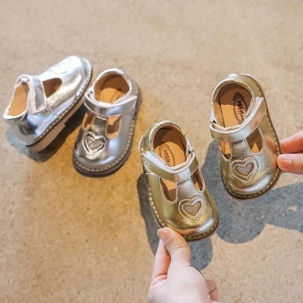 Girl's leather princess shoes newborn children's s...