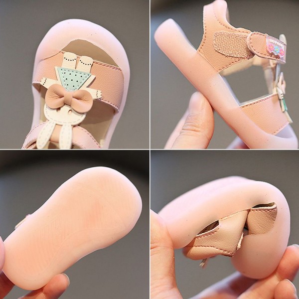 Girls' sandals 1-3-year-old summer soft soled walking shoes girls' baby princess shoes children's 0-2-year-old Baotou shoes