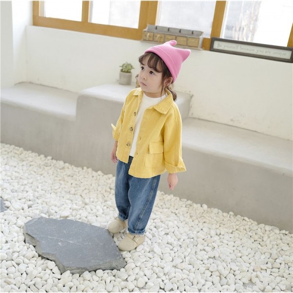 2020 children's autumn new children's Korean candy coat baby clothes 19802 