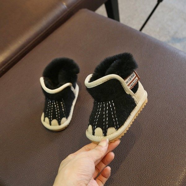 Winter 2020 new children's snow boots baby shoes toddler shoes 1-3 years old casual baby soft soled cotton boots 