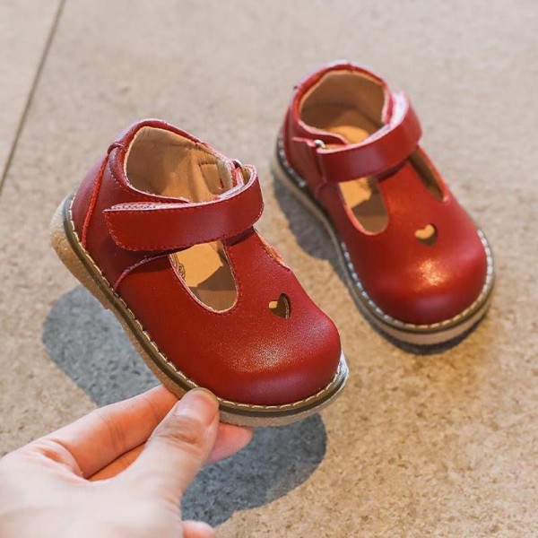 Spring and autumn girls leather shoes 2020 new leather baby walking shoes