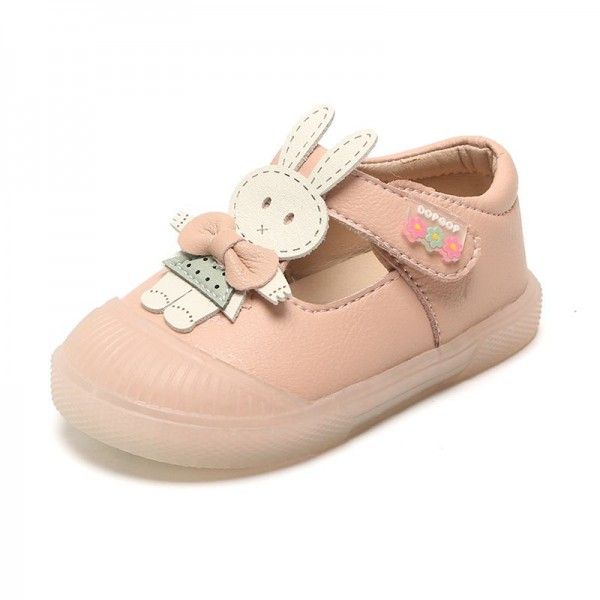 2020 baby shoes soft soled walking shoes cartoon cute little white rabbit children's shoes Baotou anti slip wear resistant princess shoes wholesale 