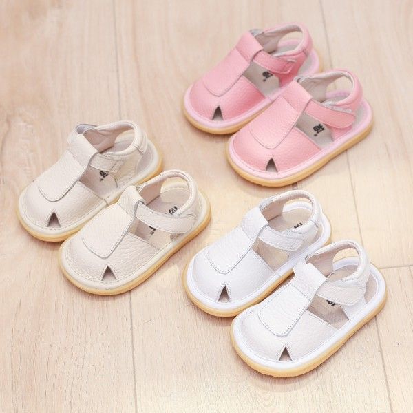 2020 new children's sandals leather soft soled Bao...