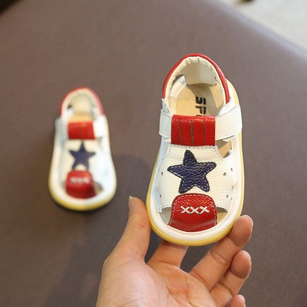 2020 summer new children's shoes leather baby sandals men's and women's Non Slip soft sole baby shoes children's walking shoes 