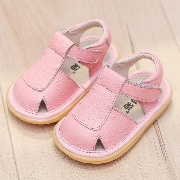 2020 new children's sandals leather soft soled Baotou toddler shoes baby sandals 1-3 years old baby shoes wholesale 