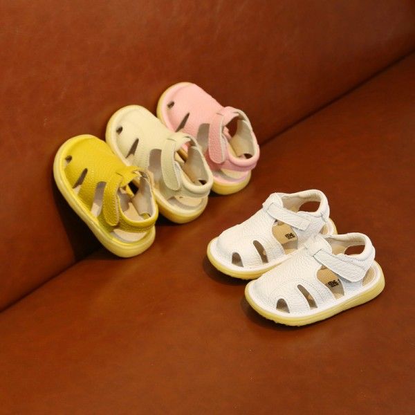 2020 new leather baby walking shoes sandals female...