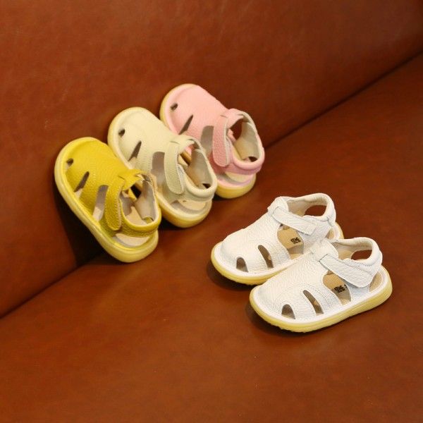 2020 new leather baby walking shoes sandals female...