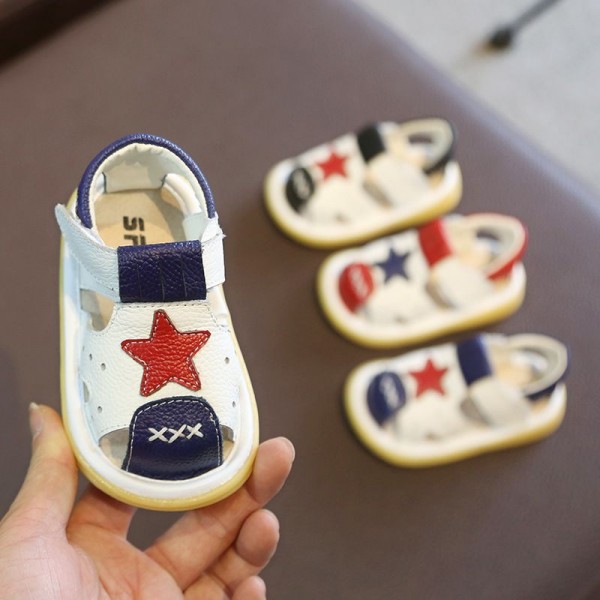 2020 summer new children's shoes leather baby sandals men's and women's Non Slip soft sole baby shoes children's walking shoes 