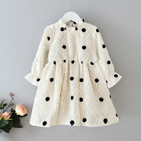 EW foreign trade children's wear autumn 2020 new Korean dot fashionable foreign style sweet princess dress