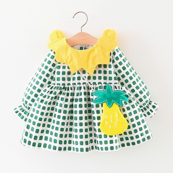 EW foreign trade children's clothing autumn 2020 new Korean princess skirt small Plaid Cotton Skirt c827