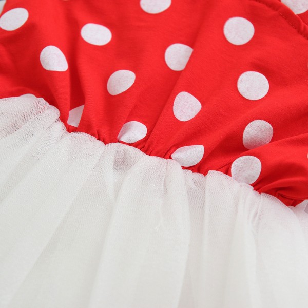 Pompous skirt children's summer girls mesh skirt new Mickey dot suspender princess skirt