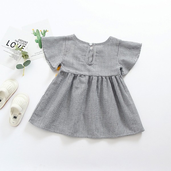 EW foreign trade children's clothing 2020 summer new striped dress tassel famous ethnic style baby girl skirt 1935