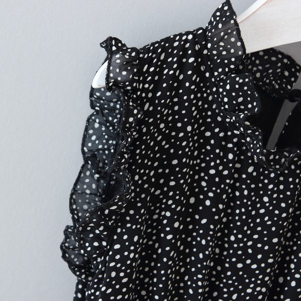 EW foreign trade children's wear 2020 girl's dress children's skirt wave point Chiffon girl cake skirt q128