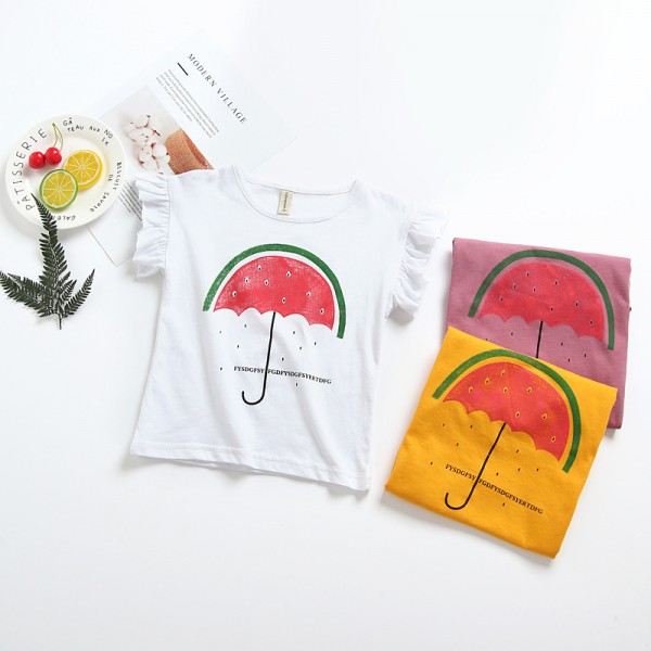 0.2ew foreign trade children's wear 2020 summer ins new children's T-shirt Europe and America baby watermelon short sleeve T-shirt t184