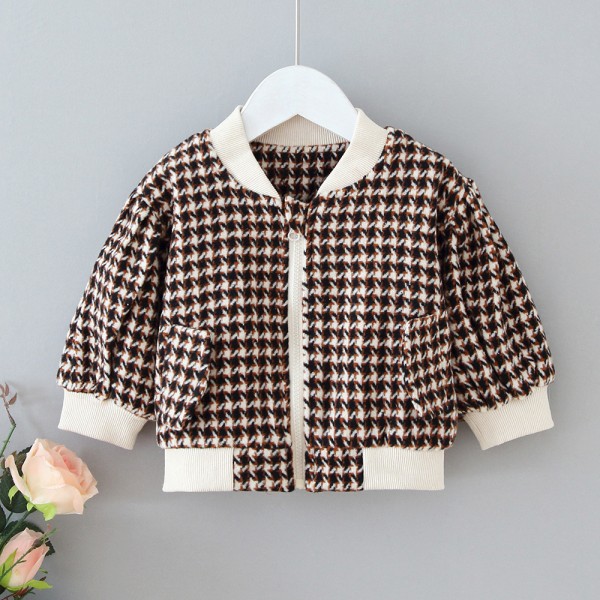 EW foreign trade children's clothing girls' autumn winter 2020 new middle and small children's coat and short skirt two piece set tz21