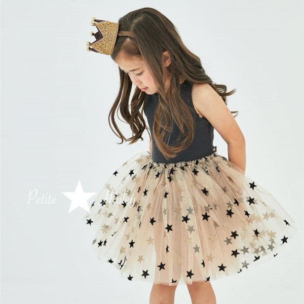 EW foreign trade children's clothing 2020 summer new cross border girl five pointed star print princess skirt 1946