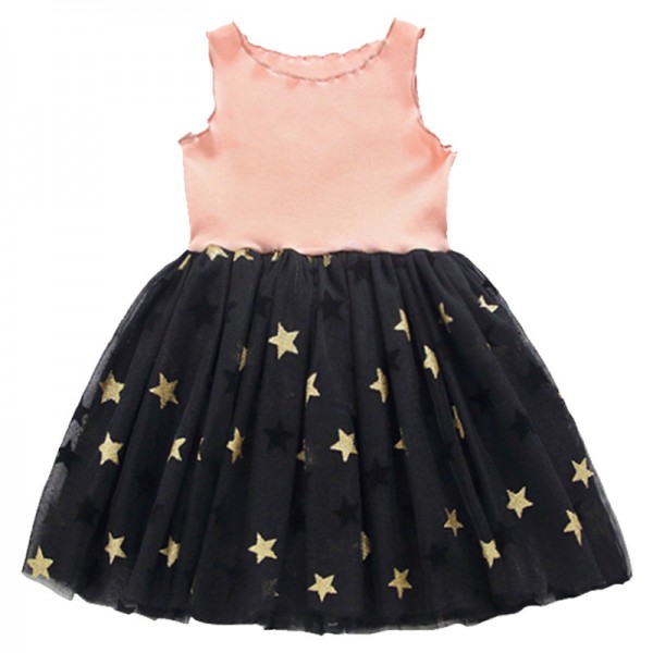 EW foreign trade children's clothing 2020 summer new cross border girl five pointed star print princess skirt 1946