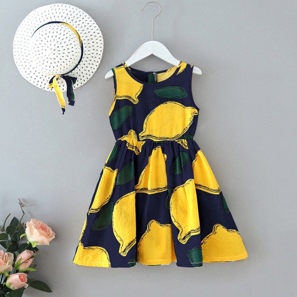EW foreign trade children's clothing girl's vest dress with hat summer dress 2020 new foreign style vest skirt Q147
