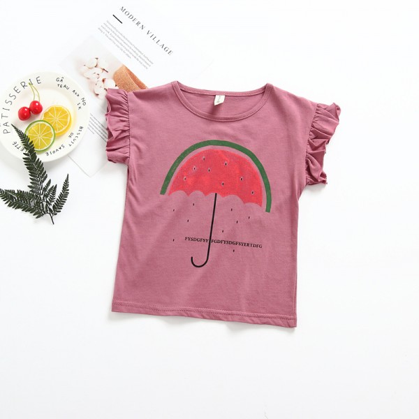 0.2ew foreign trade children's wear 2020 summer ins new children's T-shirt Europe and America baby watermelon short sleeve T-shirt t184