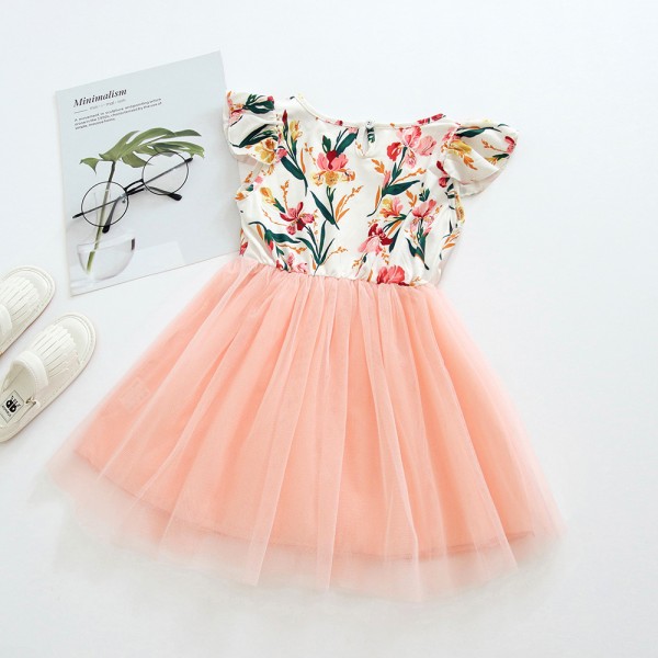 Ew children's clothing new cross border new Euro American girl flower princess skirt baby dress in summer of 2019