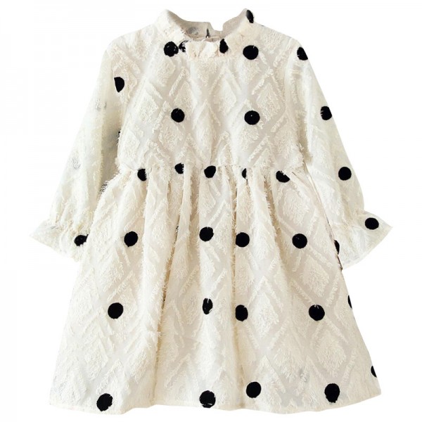 EW foreign trade children's wear autumn 2020 new Korean dot fashionable foreign style sweet princess dress