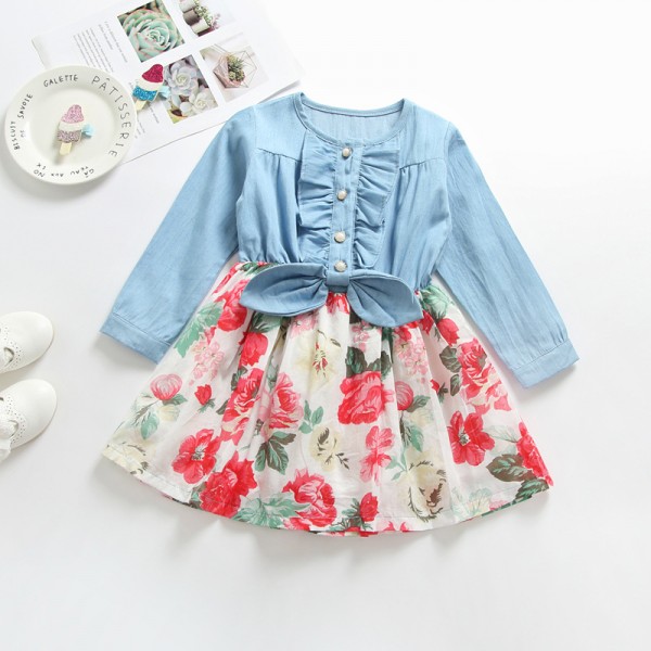 Children's new 2020 summer girl's skirt suit middl...