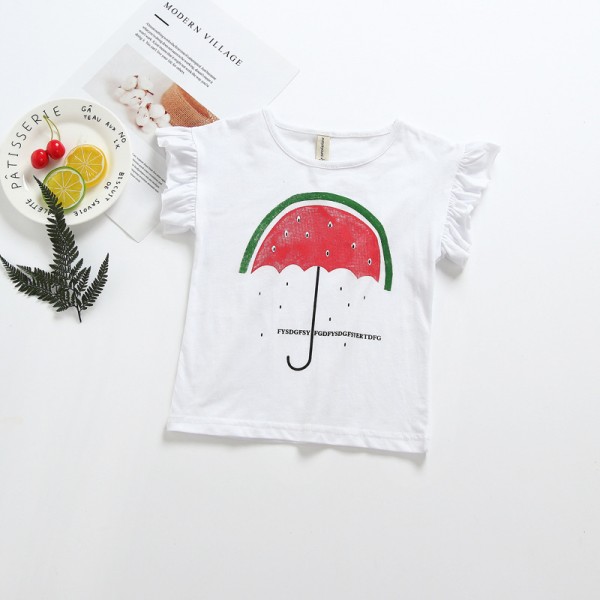 0.2ew foreign trade children's wear 2020 summer ins new children's T-shirt Europe and America baby watermelon short sleeve T-shirt t184