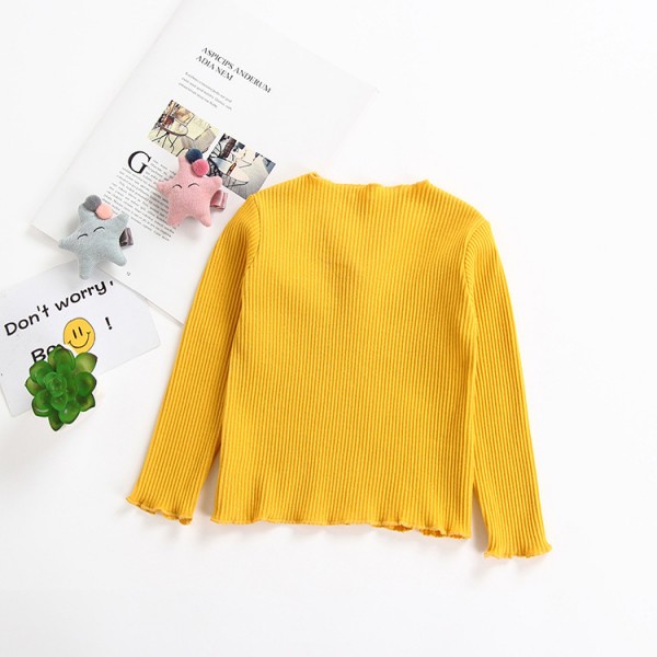 2020 spring and autumn foreign trade children's wear basic shirt girl's basic shirt baby crown long sleeve T-shirt t183