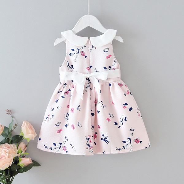 EW foreign trade children's clothing 2020 summer girls' Korean sleeveless floral dress baby princess dress hp15