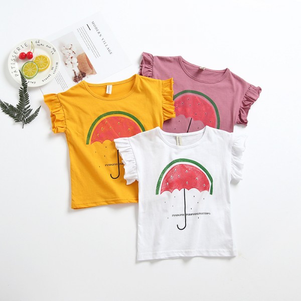 0.2ew foreign trade children's wear 2020 summer ins new children's T-shirt Europe and America baby watermelon short sleeve T-shirt t184