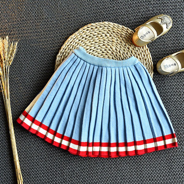 EW foreign trade children's clothing girls' autumn winter college Navy style knitted sweater foreign style pleated skirt suit tz19