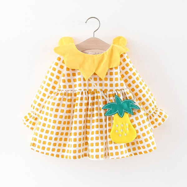 EW foreign trade children's clothing autumn 2020 new Korean princess skirt small Plaid Cotton Skirt c827