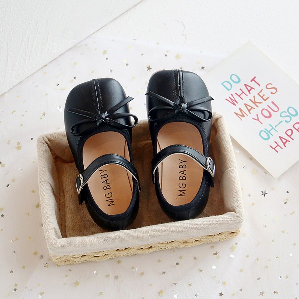 Girl's bow princess shoes 2021 summer fashion single shoes girl's soft soled shoes grandma shoes fashion