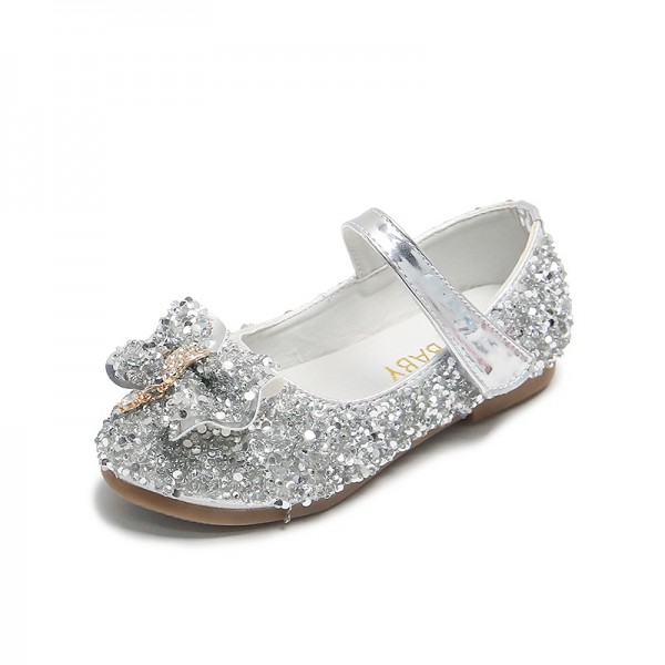 Girls' shoes 2020 new spring and summer fashion children's bow princess shoes