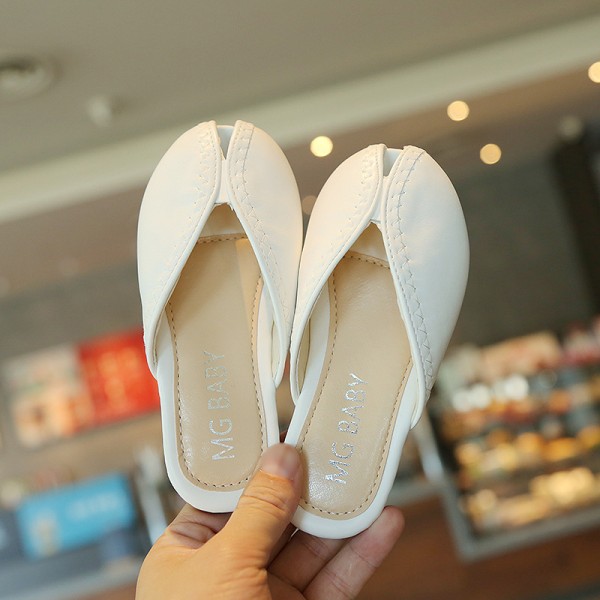 Girls' slippers 2021 summer fashion indoor soft bottom home parent child cute little princess little girl Baotou sandals