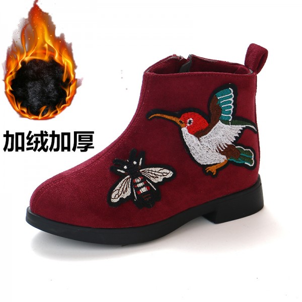 Foreign trade children's shoes autumn and winter 2019 new children's single boots Korean fashion girl's short boots