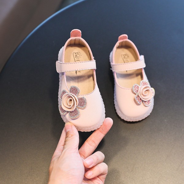 Girl's shoes princess shoes candy transparent sole autumn 2020 new flower shoes Doudou shoes