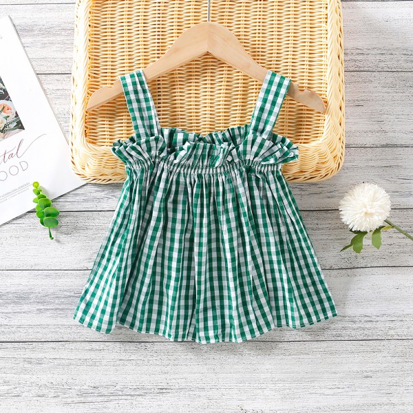 EW foreign trade children's 2021 summer new Plaid ...