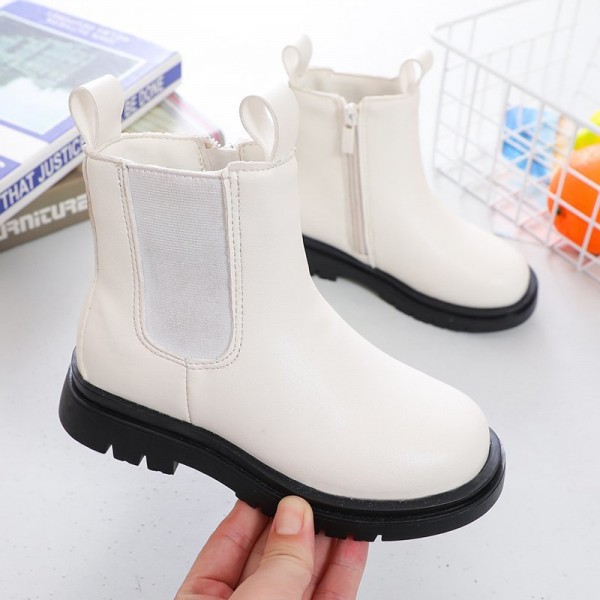 Spot Zhenyi 2020 winter women's leather casual shoes Velcro single boots antiskid children's leather boots origin source