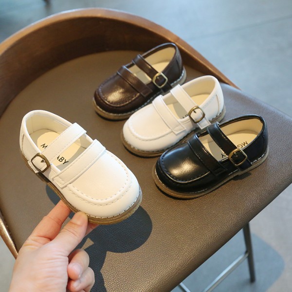 Princess shoes girls' 2021 spring new children's shoes British style soft sole small leather shoes student shoes single shoes performance shoes