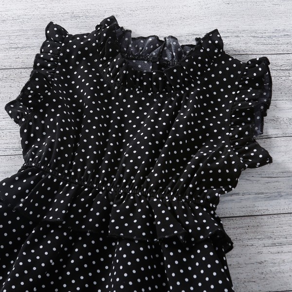 EW foreign trade children's clothing girls' company 2021 summer new dot multi-layer lace sleeveless dress q675