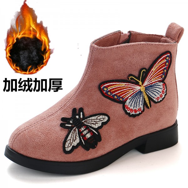 Foreign trade children's shoes autumn and winter 2019 new children's single boots Korean fashion girl's short boots
